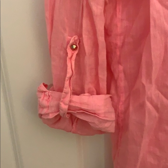 Pink Linen Blouse - Picture 4 of 5